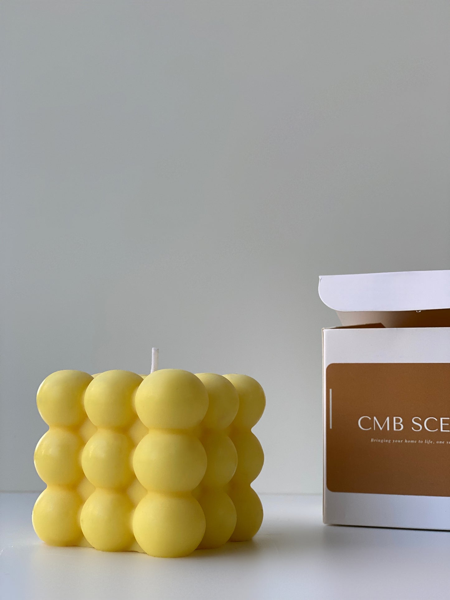 Fun Yellow Bubble Candle