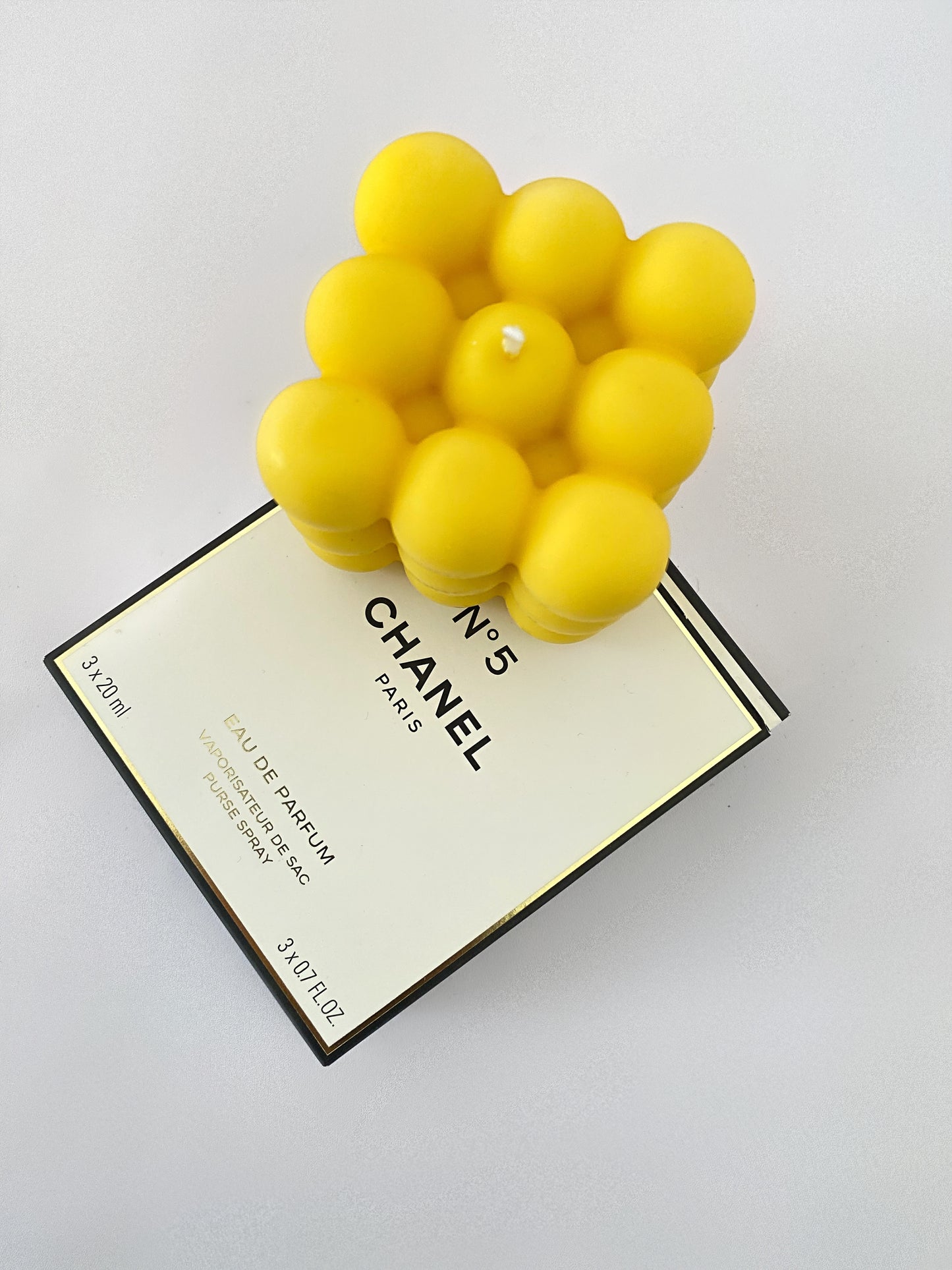 Fun Yellow Bubble Candle