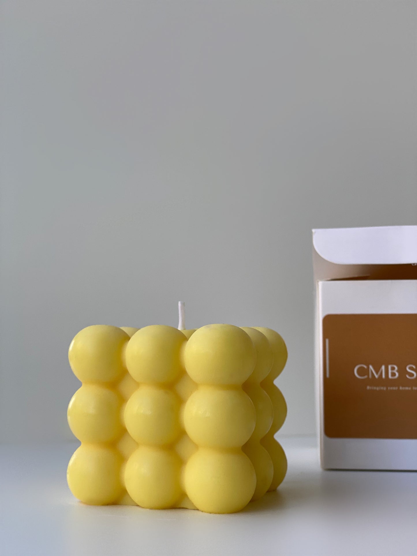 Fun Yellow Bubble Candle