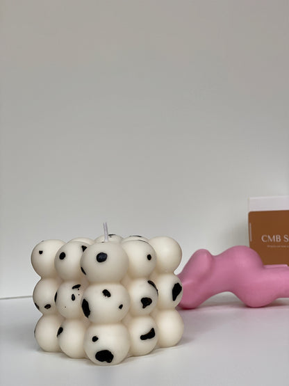 "Moo Print" Bubble Candle